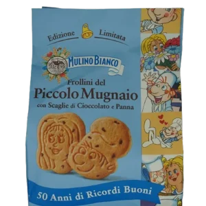 Mulino Bianco Frollini del Piccolo Mugnaio – Csokilapkákkal és tejszínnel