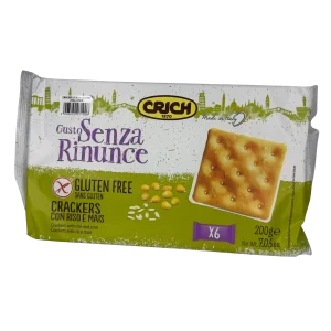 Crich Gusto Senza Rinunce Gluten Free Crackers con Riso e Mais